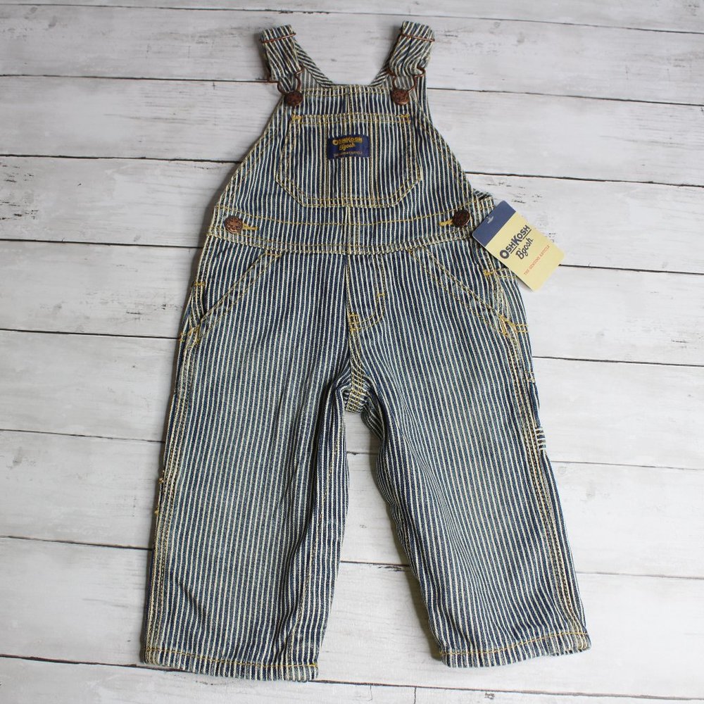 Oshkosh Baby Boy Vestbak Bib Overalls Size 9 Mo